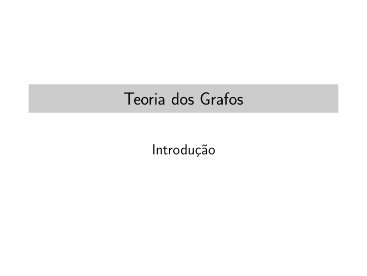 teoria dos grafos