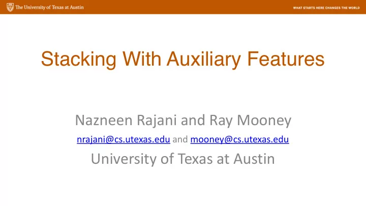stacking with auxiliary features
