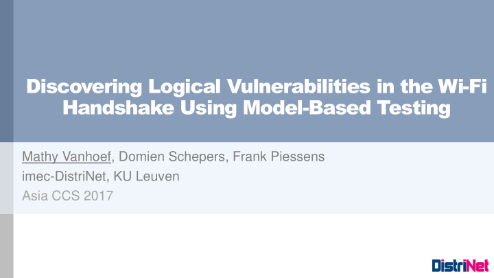 discovering logical vulnerabilities in the wi fi