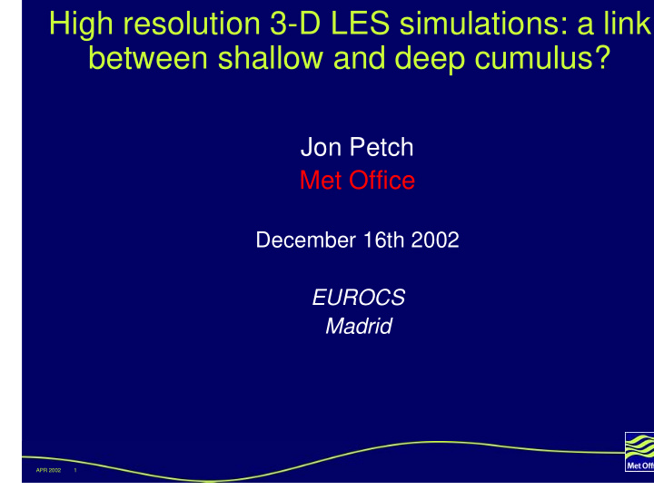 high resolution 3 d les simulations a link between