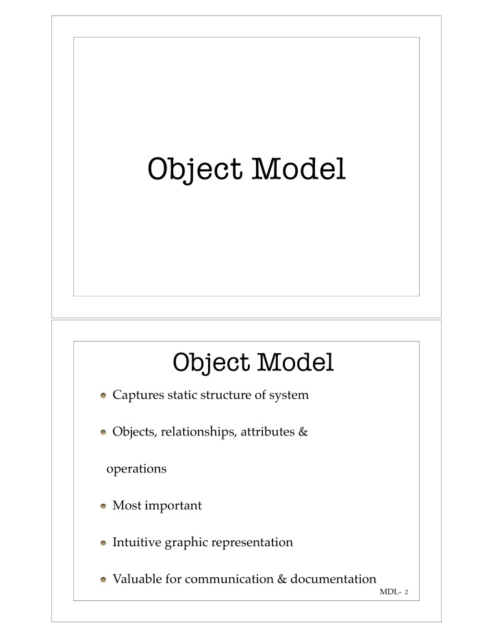 object model