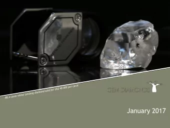 January 2017  Disclaimer  The following presentations are confidential and are being made only to,