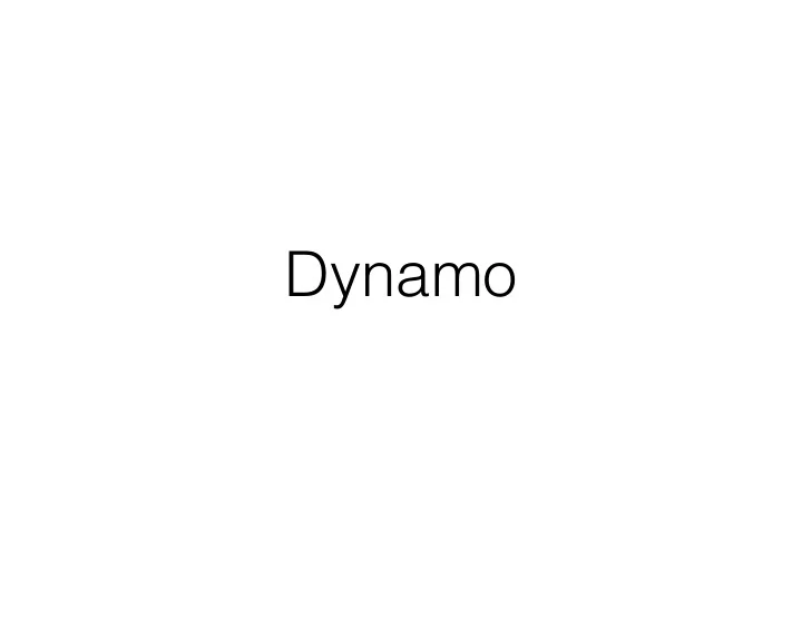 dynamo dynamo motivation