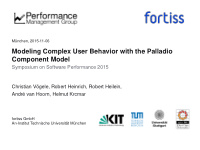 modeling complex user behavior with the palladio