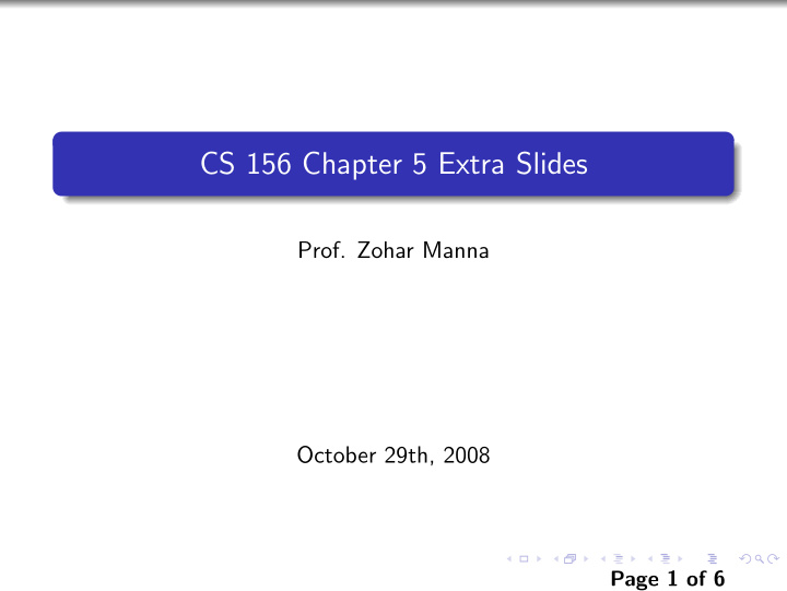 cs 156 chapter 5 extra slides