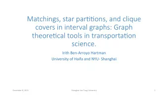 Matchings, star par..ons, and clique   covers in interval graphs: Graph