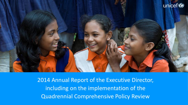 2014 annual report of the executive director