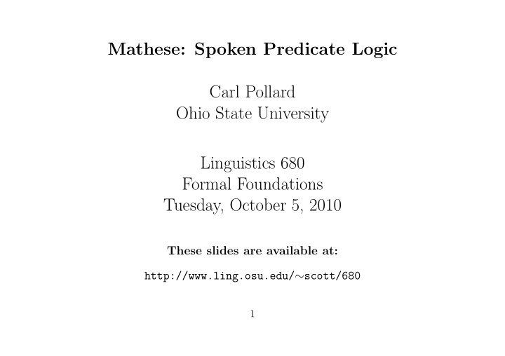 mathese spoken predicate logic carl pollard ohio state