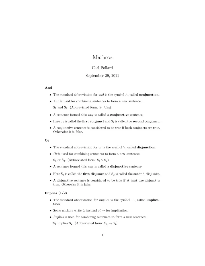 mathese