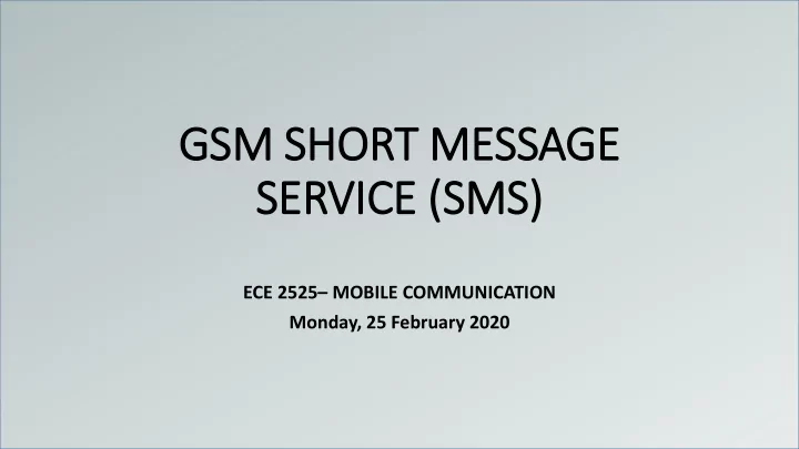 service sms