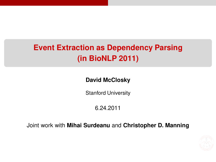 event extraction as dependency parsing in bionlp 2011