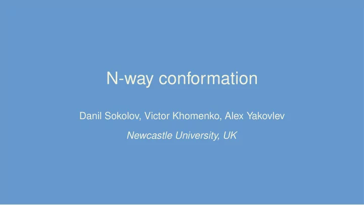 n way conformation