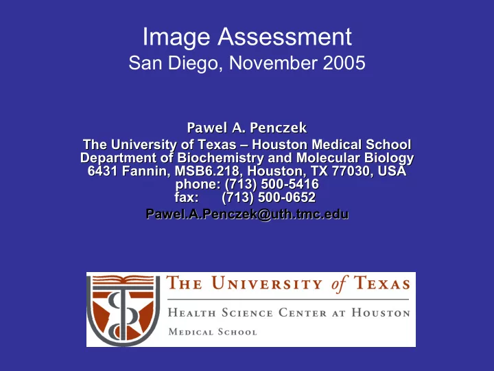 image assessment