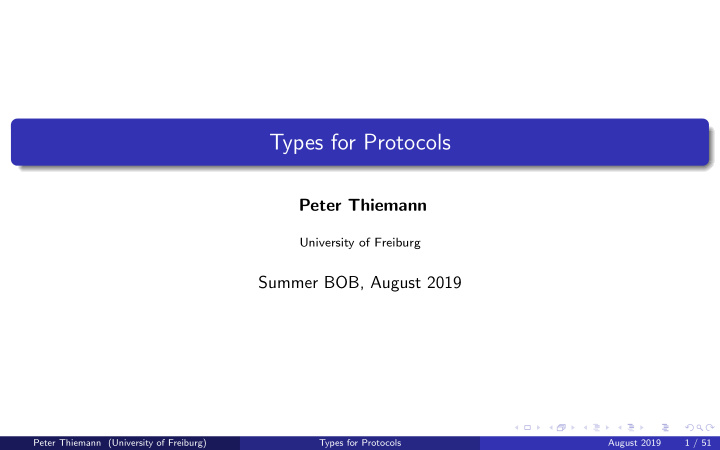 types for protocols