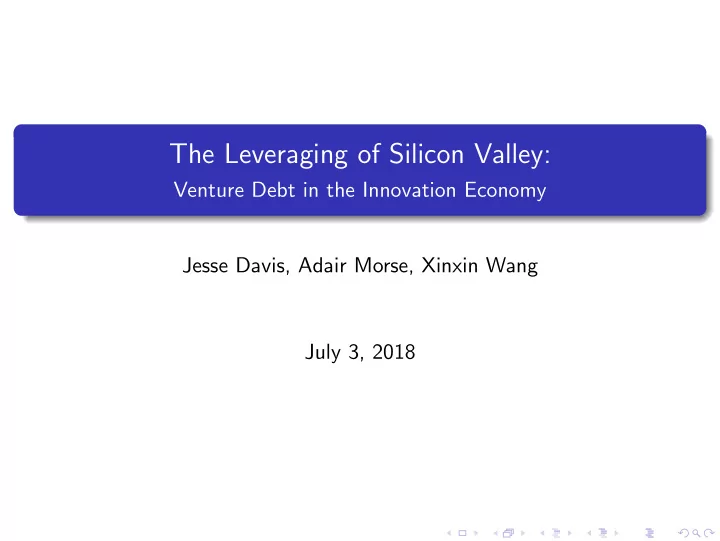 the leveraging of silicon valley
