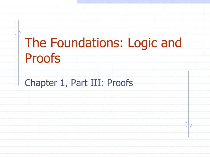 the foundations logic and proofs