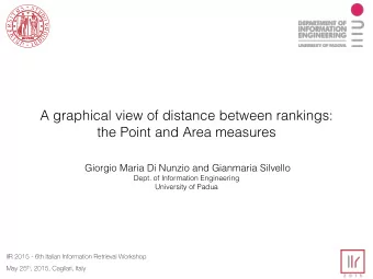 A graphical view of distance between rankings:  the Point and Area measures Giorgio Maria Di Nunzio