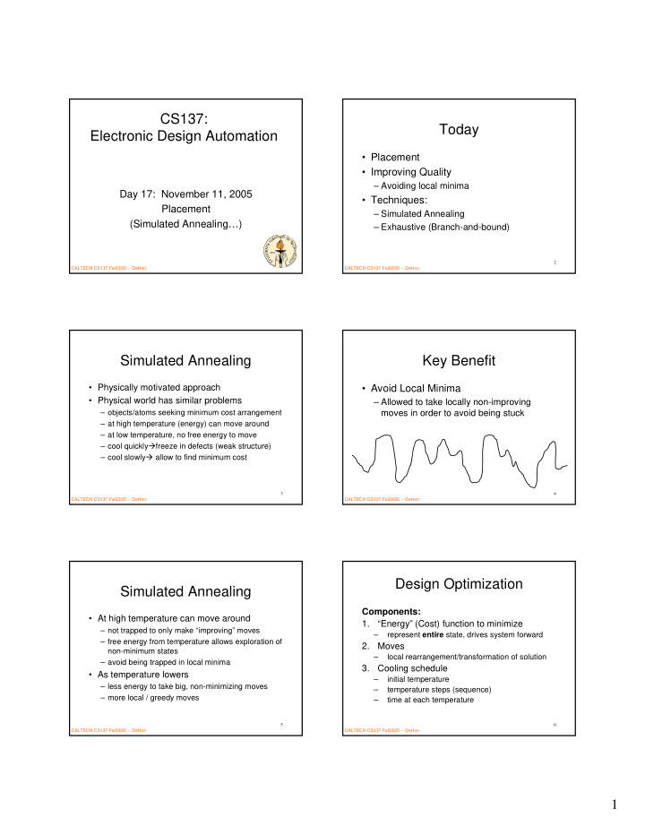 cs137 today electronic design automation