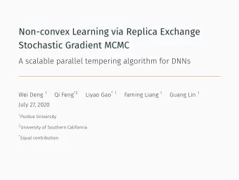 Non-convex Learning via Replica Exchange  Stochastic Gradient MCMC  A scalable parallel tempering