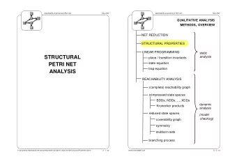 STRUCTURAL  analysis  place / transition invariants  PETRI NET  state equation  ANALYSIS  trap