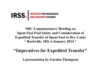 Low-Density, Open-Frame Rack  for Storing Spent Fuel (PWR)   Criticality is suppressed by