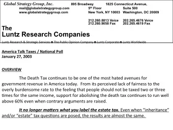 The   Luntz Research Companies  Luntz  Research  &amp;  Strategic  Services   n