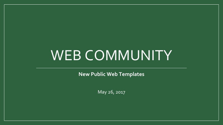 web community