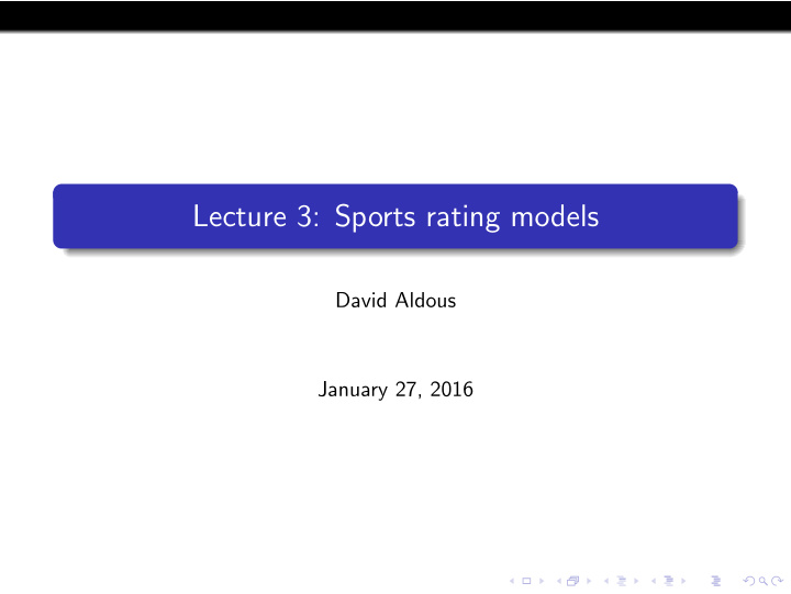lecture 3 sports rating models