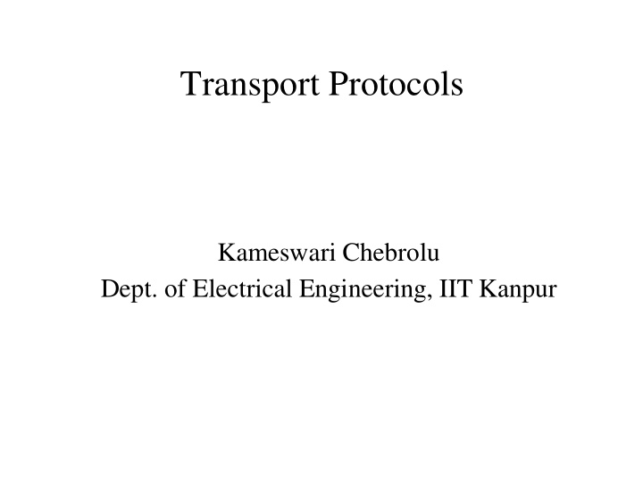 transport protocols
