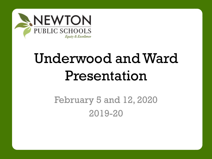 underwood and ward presentation