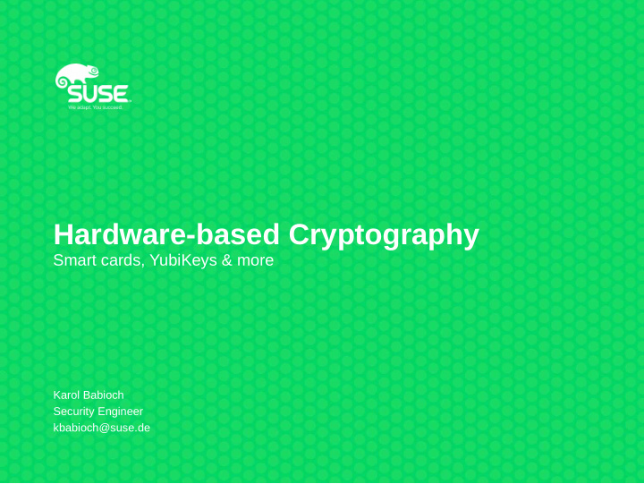 hardware based cryptography