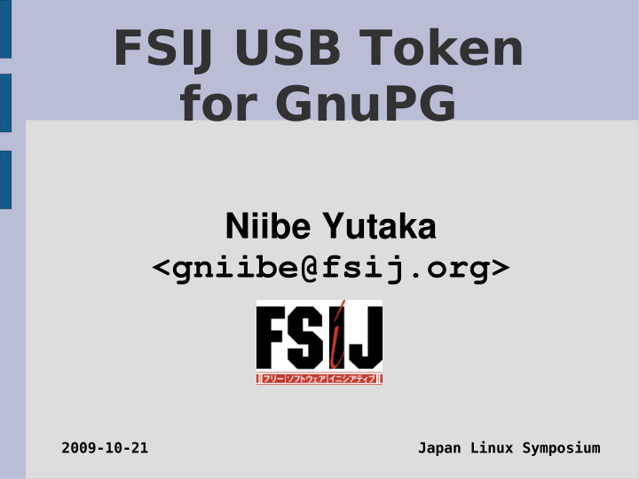 fsij usb token for gnupg