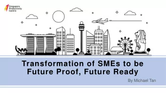 Future Proof, Future Ready  By Michael Tan  Overview of Singapore  1  Productivity Development