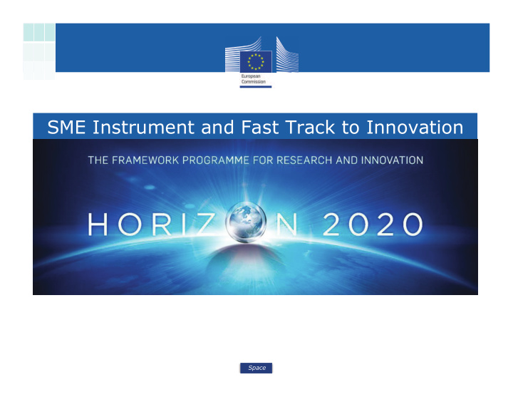 sme instrument and fast track to innovation