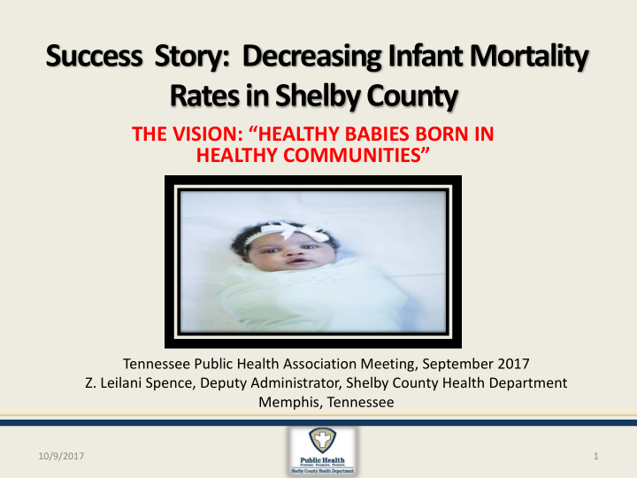 success story decreasing infant mortality