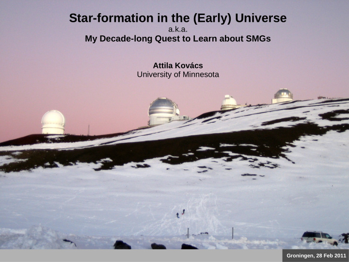 star formation in the early universe