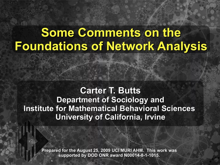 some comments on the some comments on the foundations of