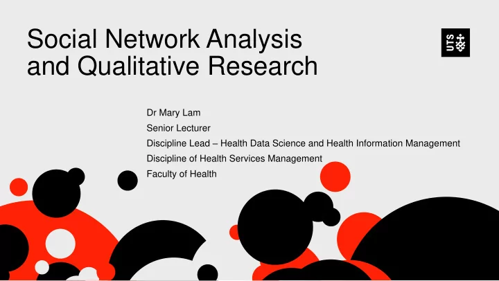 social network analysis