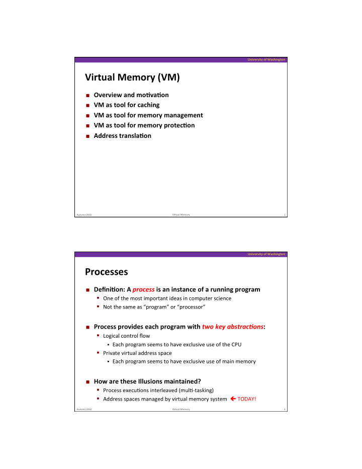virtual memory vm