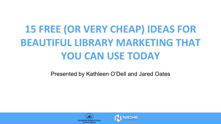 15 free or very cheap ideas for beautiful library