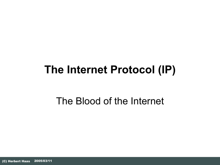 the internet protocol ip