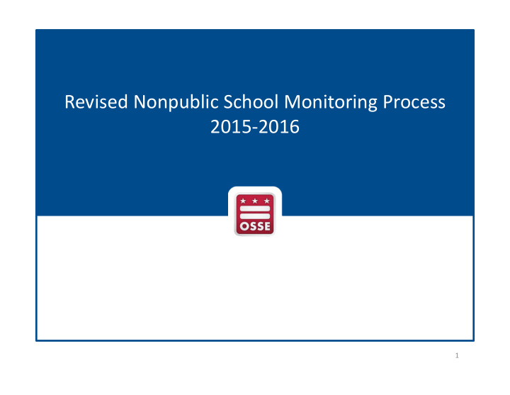 revised nonpublic school monitoring process 2015 2016