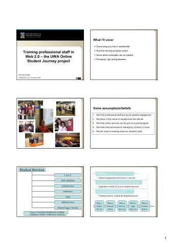 Training professional staff in  Some demo examples weve created  Web 2.0  the UWA Online