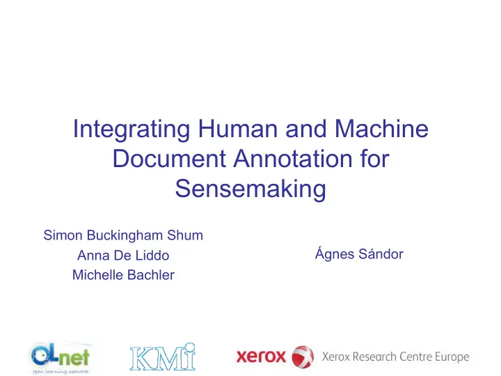 integrating human and machine document annotation for