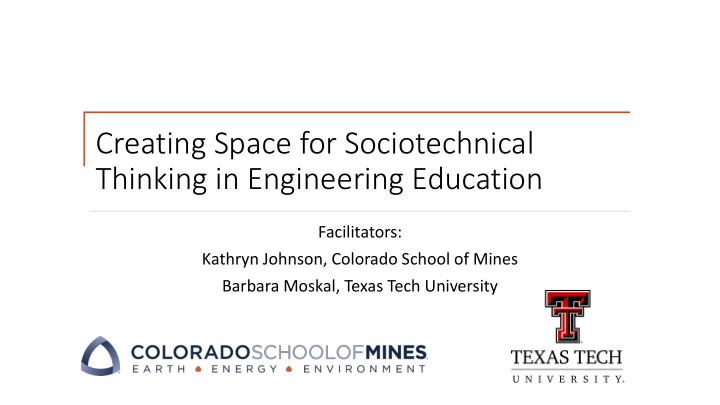 creating space for sociotechnical