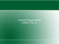 socket programming cs457 fa 11