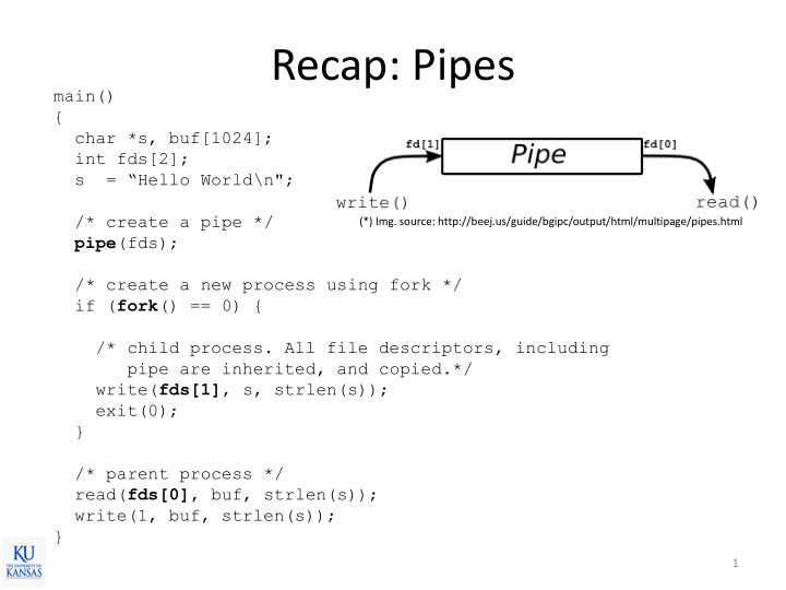 recap pipes