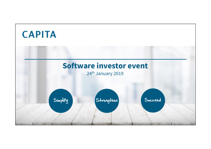 software investor event