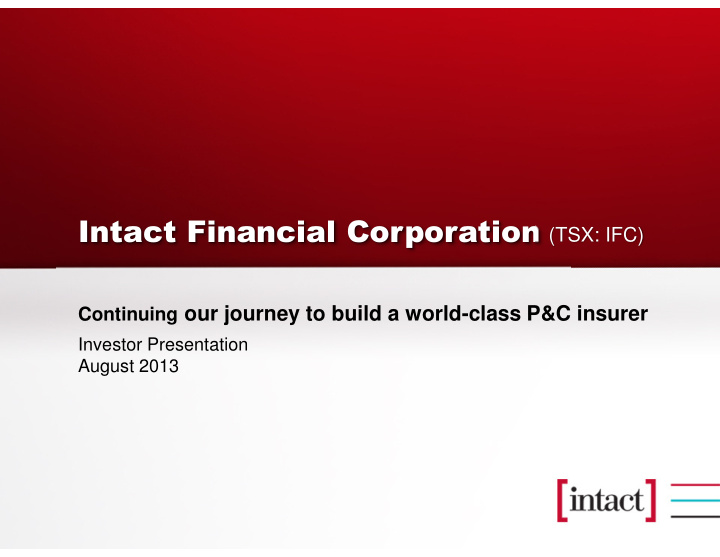 tsx ifc continuing our journey to build a world class p