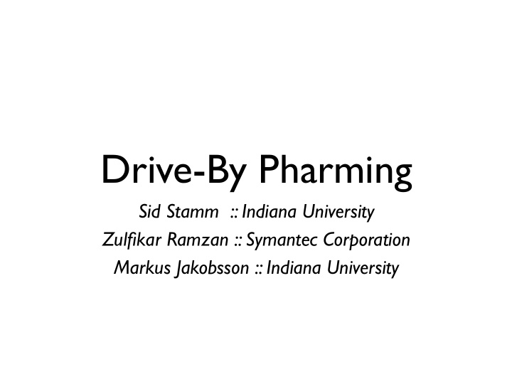 drive by pharming